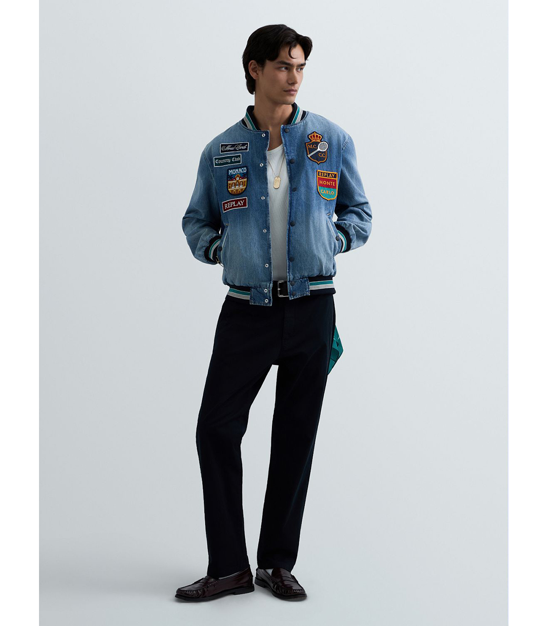 REPLAY &times; Monte Carlo Country Club デニムボンバージャケット 詳細画像 ブルー 2